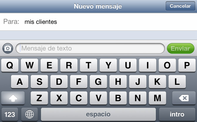 iphone mensaje de texto
